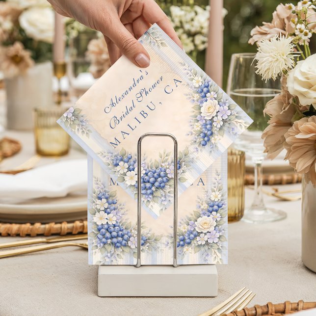 Serviette En Papier Mariage Champêtre Fleur de Bleuet (Créateur téléchargé)