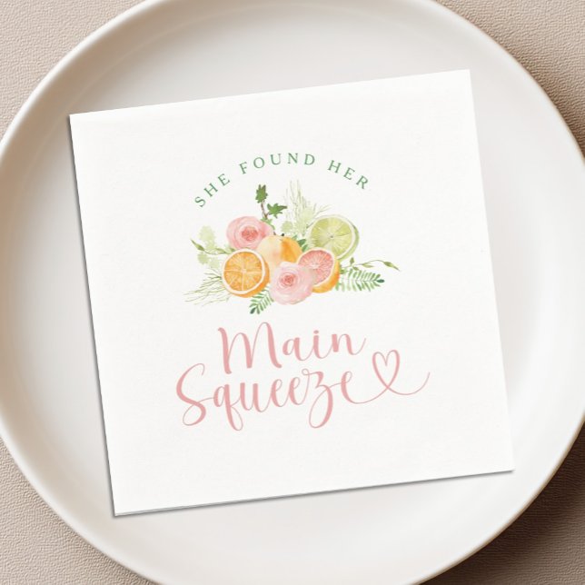Serviette En Papier Mariage Citron Main Squeeze (Créateur téléchargé)
