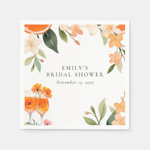 Serviette En Papier Mariage civil Aperol Spritz aquarelle