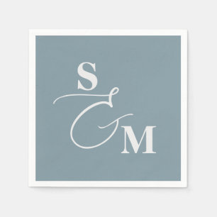 Serviette En Papier Mariage Classique Monogramme Ampersand Script Mode