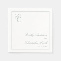 Mariage Classique Vert Sauge Élégant