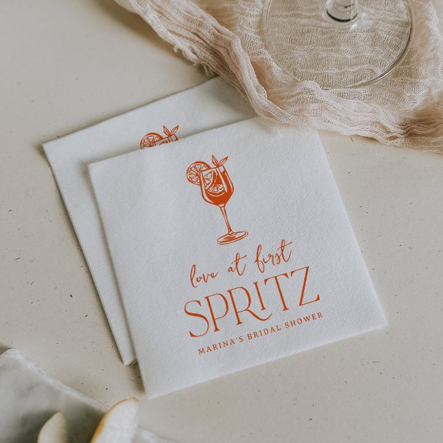 Serviette En Papier Mariage coup de foudre au Spritz  (Créateur téléchargé)