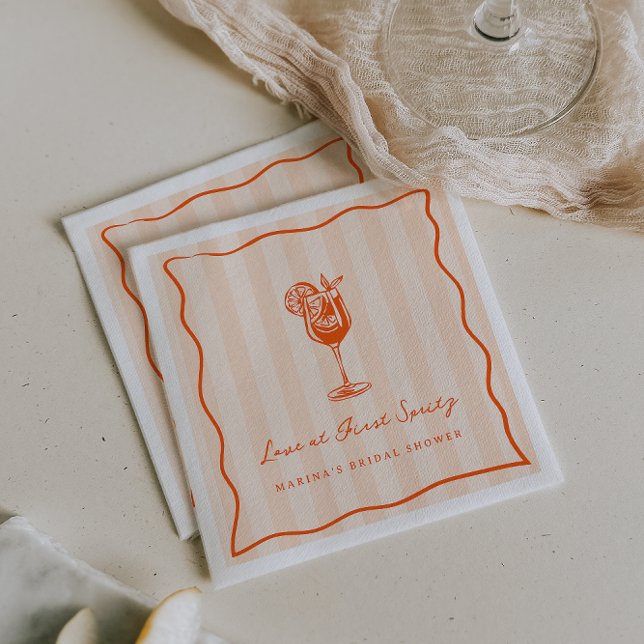 Serviette En Papier Mariage coup de foudre au Spritz  (Créateur téléchargé)