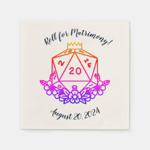 Serviette En Papier Mariage D&D Imaginaire/Bachelorette Party