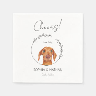 Serviette En Papier Mariage Dachshund Chien simple Cocktail  Napkins
