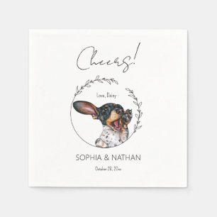 Serviette En Papier Mariage Dachshund Chien simple Cocktail  Napkins