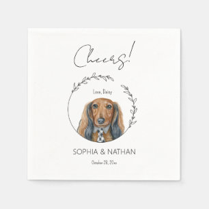 Serviette En Papier Mariage Dachshund Chien simple Cocktail  Napkins