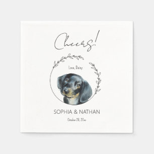 Serviette En Papier Mariage Dachshund Chien simple Cocktail  Napkins