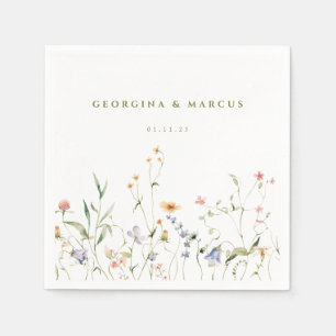 Serviette En Papier Mariage dans le petit jardin