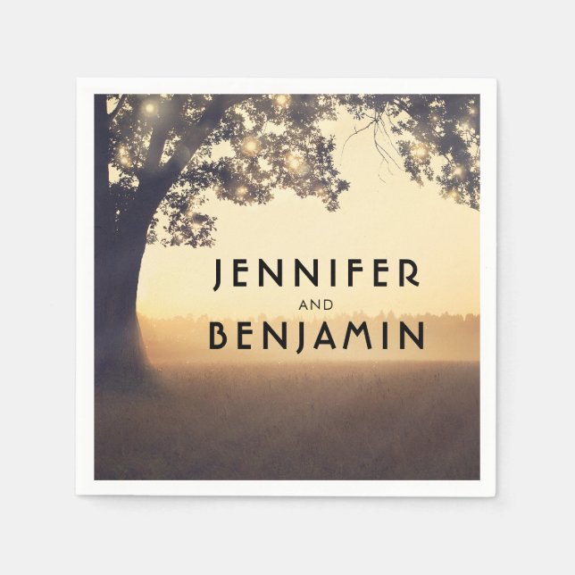 Serviette En Papier Mariage d'arborescence (Devant)