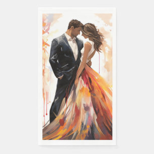 Serviette En Papier Mariage de automne d'automne Couple Artistic Napki