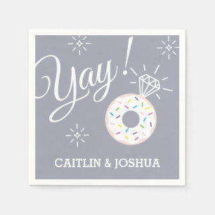 Serviette En Papier Mariage de beigne mignonne / Partie d'engagement /
