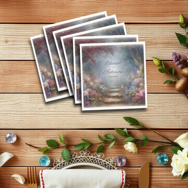 Serviette En Papier Mariage de bois mystique (Créateur téléchargé)