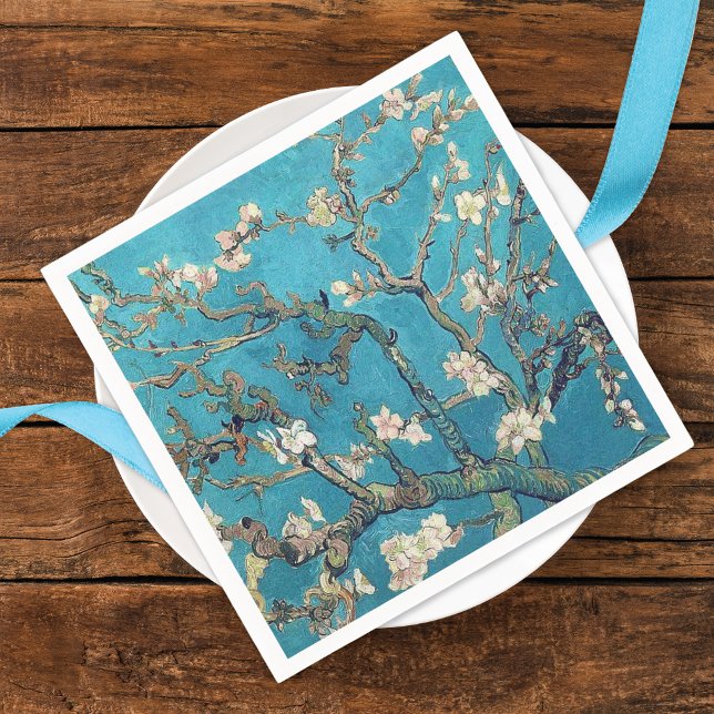 Serviette En Papier Mariage de branches d'amandiers en fleurs (Créateur téléchargé)