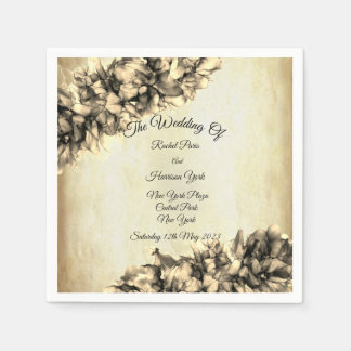 Serviette En Papier Mariage de brume naturelle Abstrait moderne