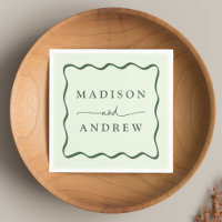 Mariage de cadre vert moderne
