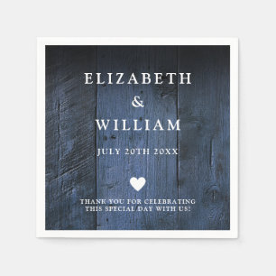 Serviette En Papier Mariage de campagne en bois de grange rustique boh