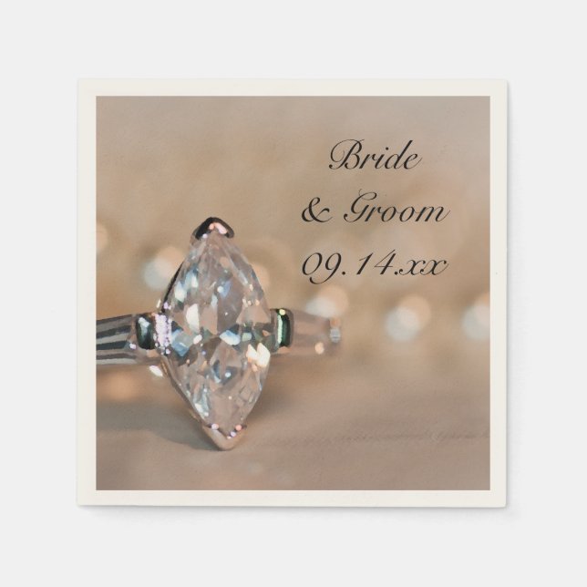 Serviette En Papier Mariage de ceinture Fiançailles de marque Diamond (Devant)