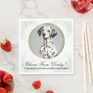 Serviette En Papier Mariage de chien Dalmation avec Chiens Photo