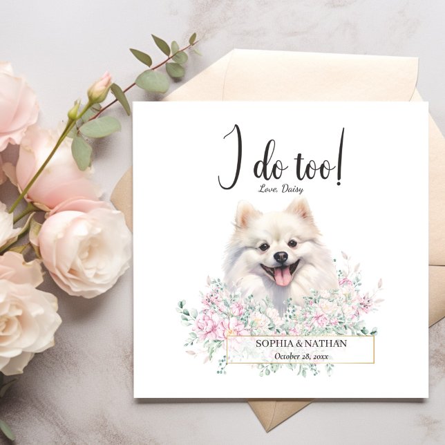 Serviette En Papier Mariage de chien de Poméranie Cocktails Napkins (Créateur téléchargé)