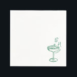 Serviette En Papier Mariage de cocktail simple à main<br><div class="desc">Doodle Dessiné À La Main,  Serviettes Personnalisées Mariage,  Élégant Serviettes De Cocktail Moderne,  Déjeuner,  Personnalisable Bar Serviette,  Fête</div>