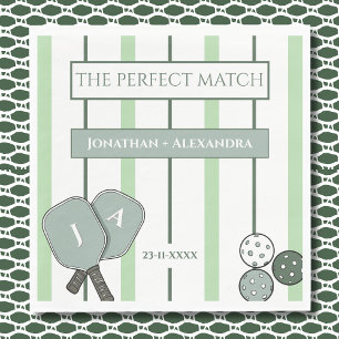Serviette En Papier Mariage de couples de pickleball Perfect Match