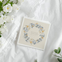 Mariage de couronnes bleu jaune Floral