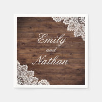 Mariage de dentelle Vintage en bois rustique