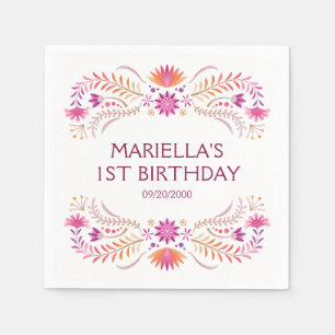 Serviette En Papier Mariage de douche Fiesta Rose Anniversaire