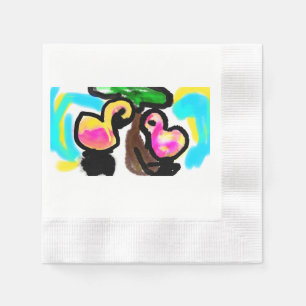 Serviette En Papier Mariage de flamants roses