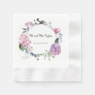Serviette En Papier Mariage de fleurs d'hibiscus blanc