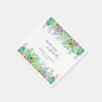 Mariage de fleurs tropicales peintes à la main