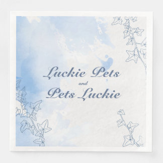 Serviette En Papier Mariage de flocons de neige bleu Icy