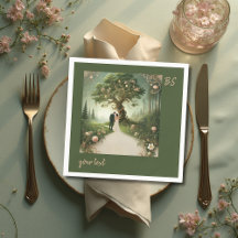mariage de forêt médiévale Whimsical vert