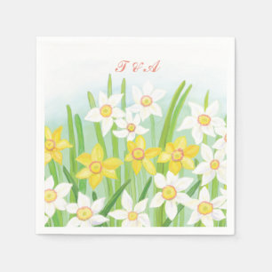 Serviette En Papier Mariage de jonquilles de printemps