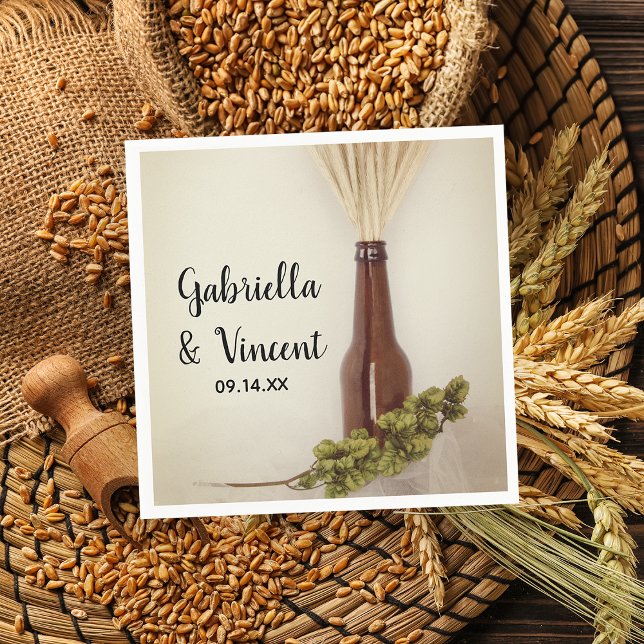 Serviette En Papier Mariage de la brasserie Blé et houblon (Créateur téléchargé)