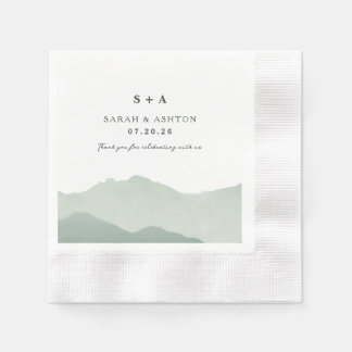 Serviette En Papier Mariage de la chaîne de montagnes