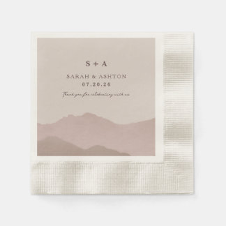 Serviette En Papier Mariage de la chaîne de montagnes