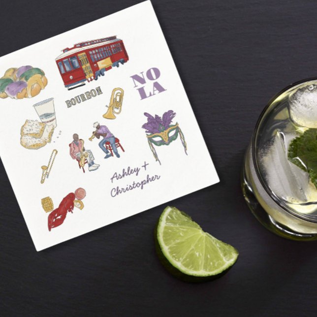 Serviette En Papier Mariage de la Nouvelle-Orléans (Créateur téléchargé)