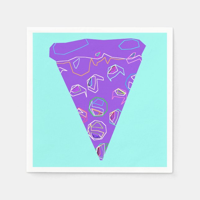 Serviette En Papier Mariage de la Pizza Party (Devant)