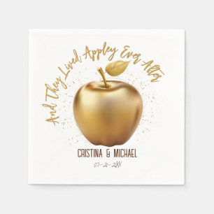 Serviette En Papier Mariage de la Pomme Caramel À Tout Jamais