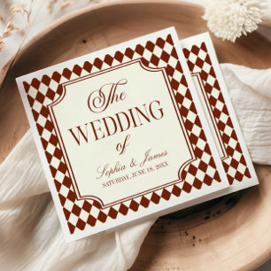 Serviette En Papier Mariage de Luxe Bourgeoisie Bourgeoise Bourgogne V