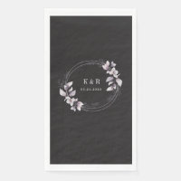 mariage de monogramme floral de chute lunaire