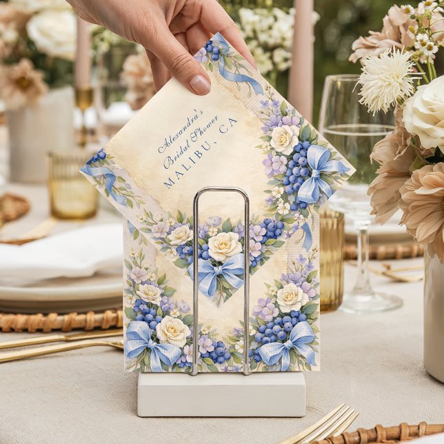 Serviette En Papier Mariage de Myrtille Fête de Fiançailles (Créateur téléchargé)