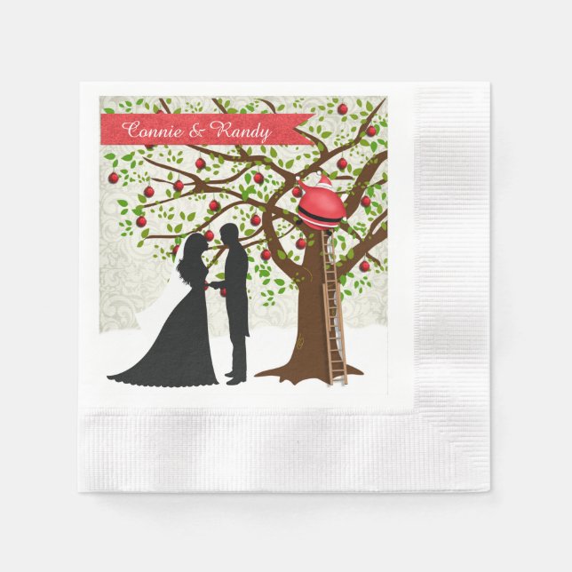 Serviette En Papier Mariage de Noël Napkin (Devant)