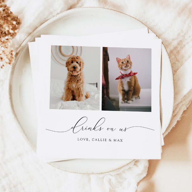 Serviette En Papier Mariage de nos animaux de compagnie (Créateur téléchargé)