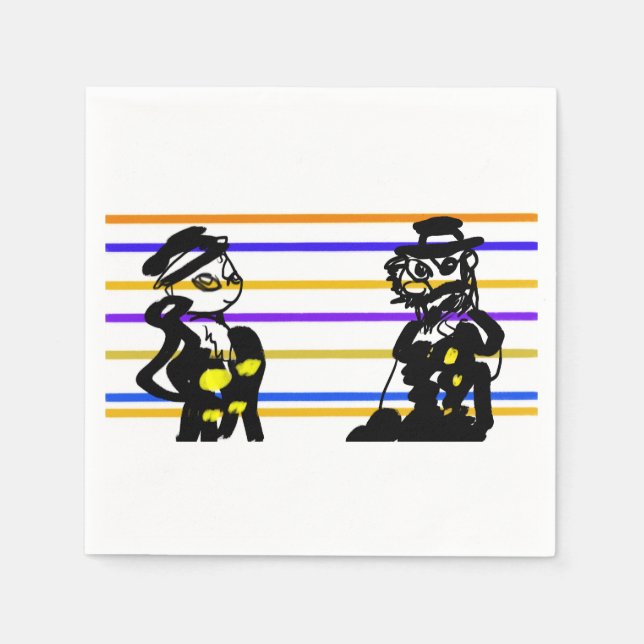 Serviette En Papier Mariage de pirates  (Devant)