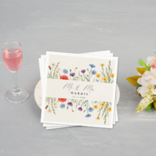 Serviette En Papier Mariage de prairie sauvage de printemps