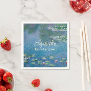 Serviette En Papier Mariage de Rêve Jardin d'Art de Nymphéas de Monet