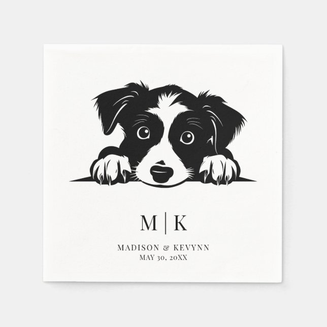 Serviette En Papier Mariage de serviettes de chien (Devant)